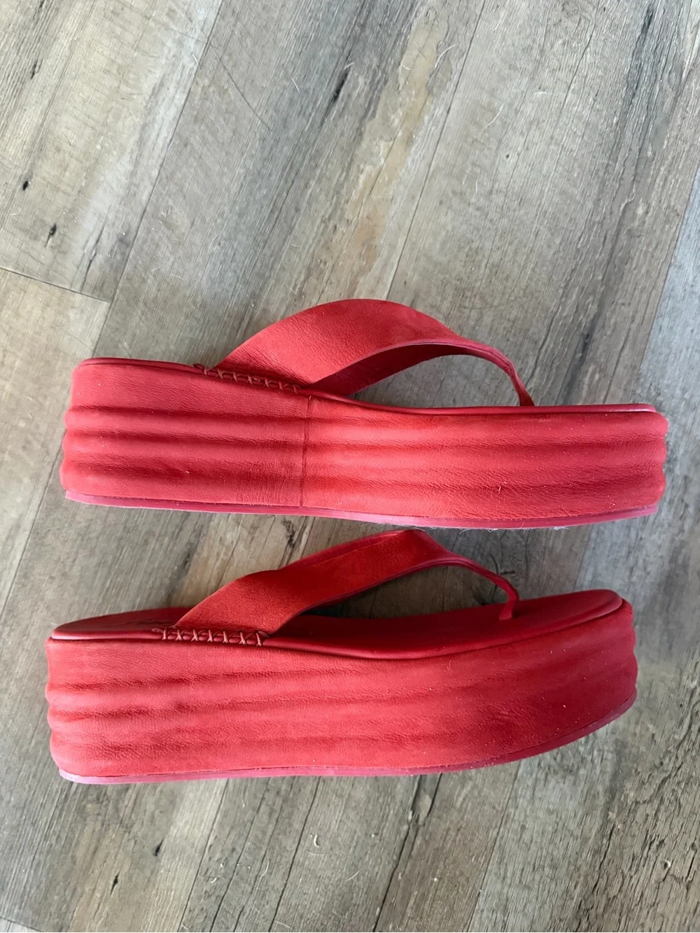 Free People Haven Thong Platform Sandals | Flame